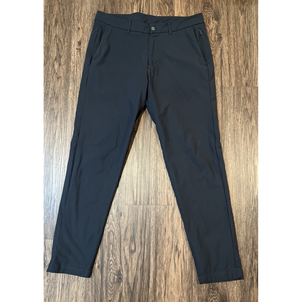 Lululemon Mens ABC Classic Fit Trouser Pants Warpstreme In Dark Gray Size 34